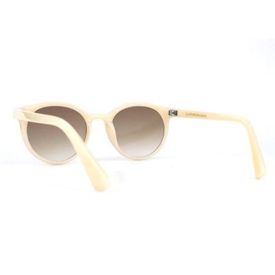 P10702 cream/off-white/ivory round pc/tr90 sunglasses