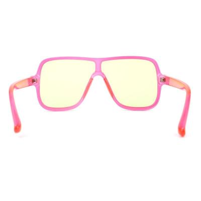 P10724 hot pink / coral pink shield pc/tr90 sunglasses