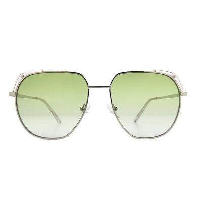 M10999 silver geometric metal sunglasses