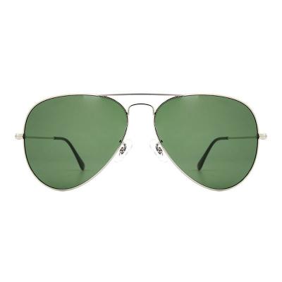 M10989 silver aviator metal sunglasses