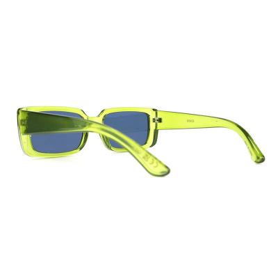 P10739 neon yellow / chartreuse / lime green square pc/tr90 sunglasses