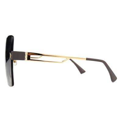 M10991 gold/black geometric metal sunglasses