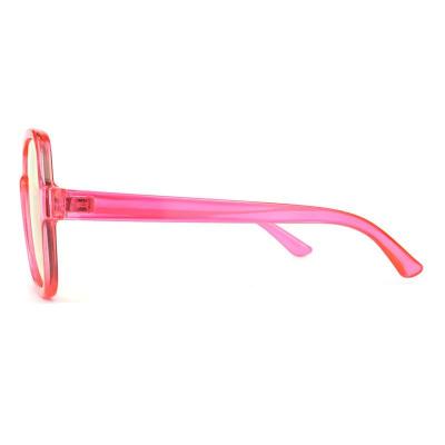 P10724 hot pink / coral pink shield pc/tr90 sunglasses