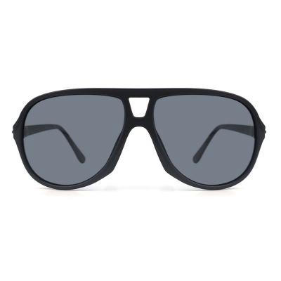 P10725 matte black aviator pc/tr90 sunglasses