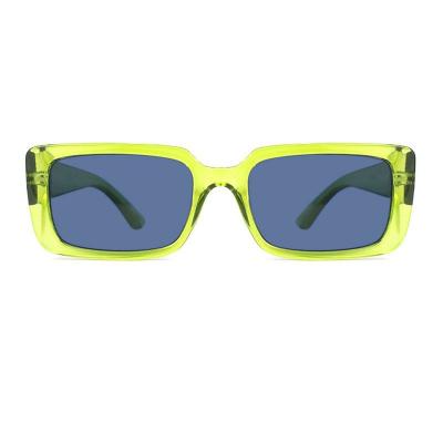 P10739 neon yellow / chartreuse / lime green square pc/tr90 sunglasses