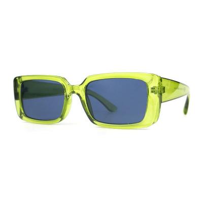 P10739 neon yellow / chartreuse / lime green square pc/tr90 sunglasses