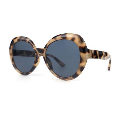 P10721 tortoiseshell round pc/tr90 sunglasses