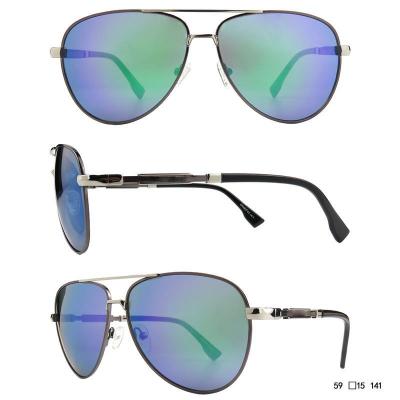 M11001 black/silver aviator metal sunglasses