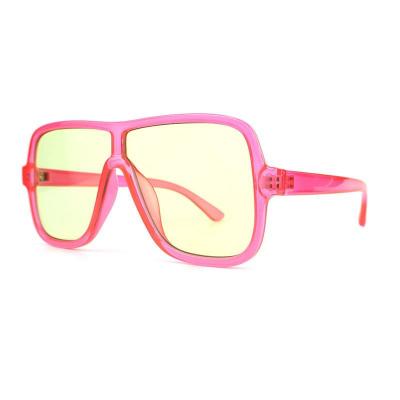 P10724 hot pink / coral pink shield pc/tr90 sunglasses