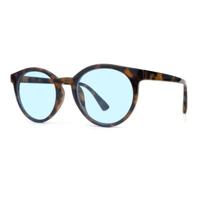 P10715 tortoiseshell round pc/tr90 sunglasses