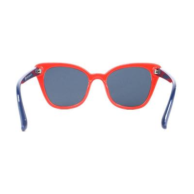P10723 multi-color (red, yellow, navy blue with white star accents) cat eye pc/tr90 sunglasses
