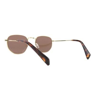 M10985 gold geometric metal sunglasses