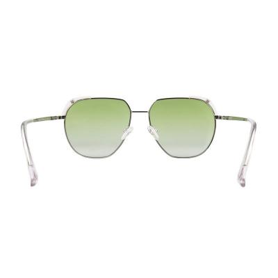 M10999 silver geometric metal sunglasses