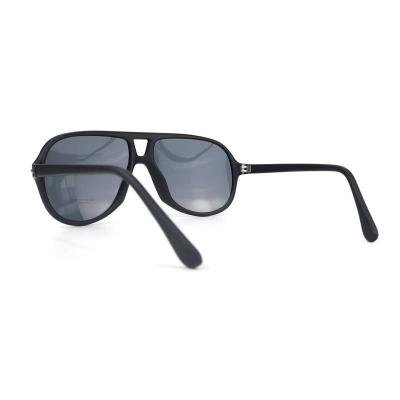P10725 matte black aviator pc/tr90 sunglasses