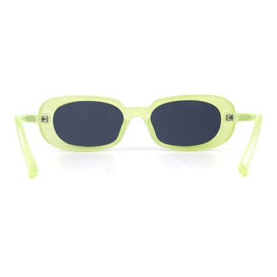 P10733 chartreuse/lime green (translucent) oval pc/tr90 sunglasses
