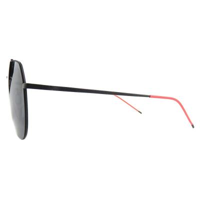 M10987 black aviator metal sunglasses