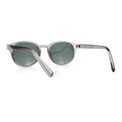 P10716 smoke gray / transparent gray round pc/tr90 sunglasses