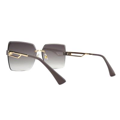 M10991 gold/black geometric metal sunglasses