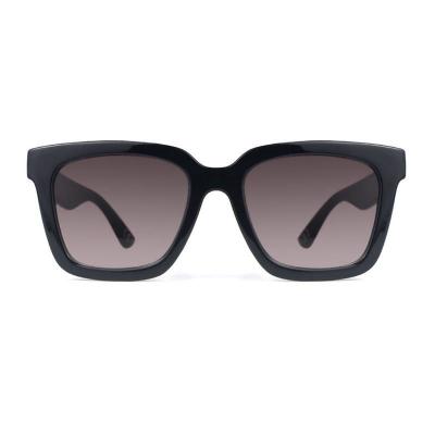 P10737 black square pc/tr90 sunglasses