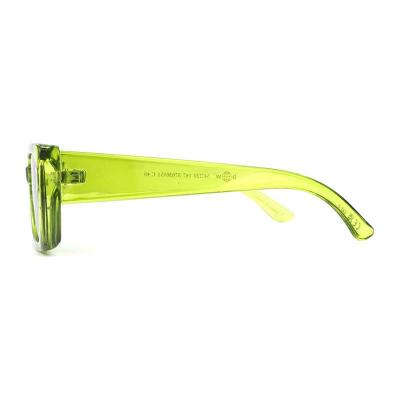 P10739 neon yellow / chartreuse / lime green square pc/tr90 sunglasses