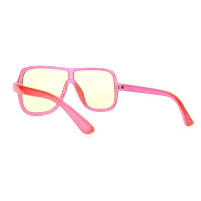 P10724 hot pink / coral pink shield pc/tr90 sunglasses