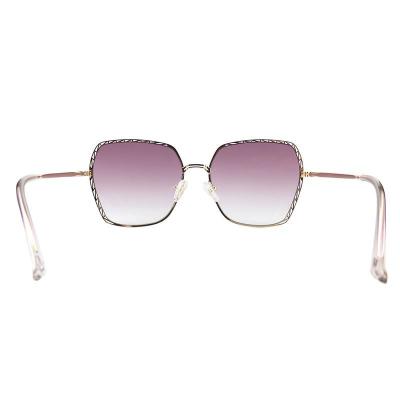 M10978 gold geometric metal sunglasses