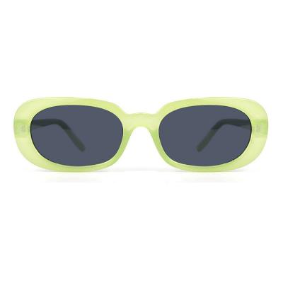 P10733 chartreuse/lime green (translucent) oval pc/tr90 sunglasses