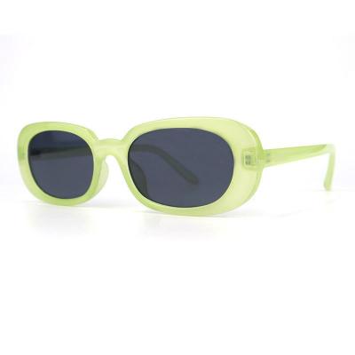 P10733 chartreuse/lime green (translucent) oval pc/tr90 sunglasses