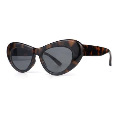 P10740 tortoiseshell (dark brown/amber) cat eye pc/tr90 sunglasses