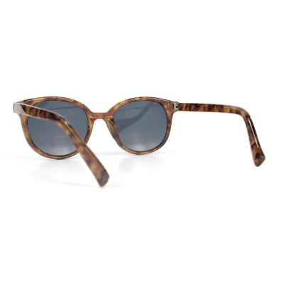 P10735 tortoiseshell / havana (amber-brown mottled) round pc/tr90 sunglasses
