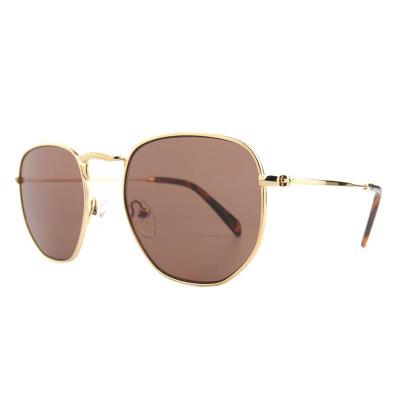 M10985 gold geometric metal sunglasses