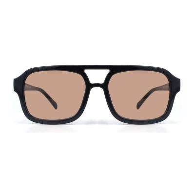 P10736 black square pc/tr90 sunglasses