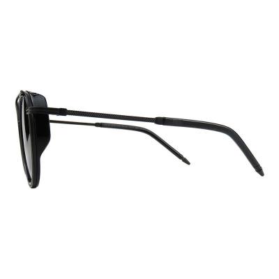M11003 black round metal sunglasses
