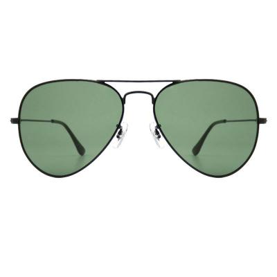 M10995 black aviator metal sunglasses
