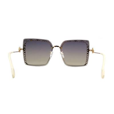 M10990 crystal/gold/black square metal sunglasses