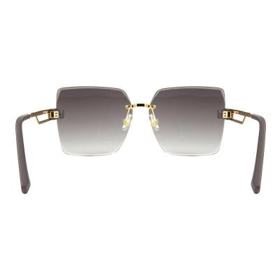 M10991 gold/black geometric metal sunglasses