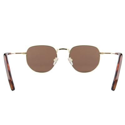 M10985 gold geometric metal sunglasses
