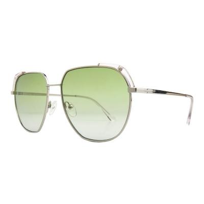 M10999 silver geometric metal sunglasses
