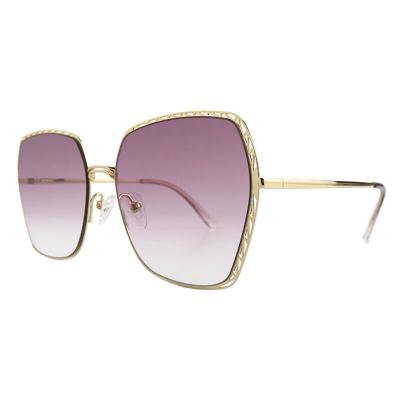 M10978 gold geometric metal sunglasses