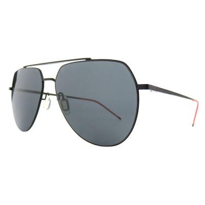 M10987 black aviator metal sunglasses