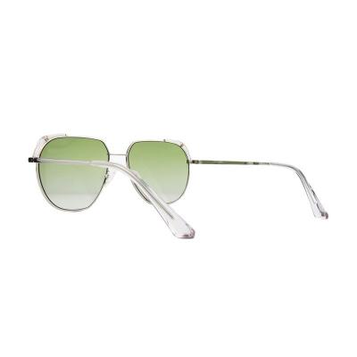 M10999 silver geometric metal sunglasses