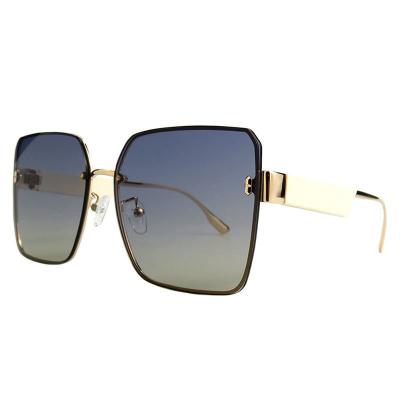 M10993 gold square metal sunglasses