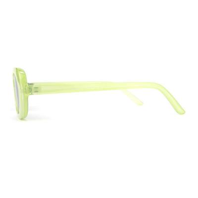 P10733 chartreuse/lime green (translucent) oval pc/tr90 sunglasses