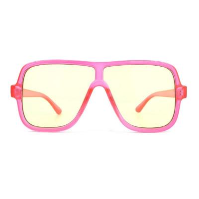 P10724 hot pink / coral pink shield pc/tr90 sunglasses