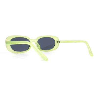 P10733 chartreuse/lime green (translucent) oval pc/tr90 sunglasses