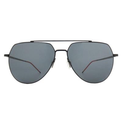 M10987 black aviator metal sunglasses