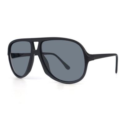 P10725 matte black aviator pc/tr90 sunglasses