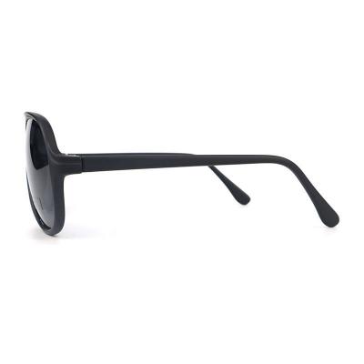 P10725 matte black aviator pc/tr90 sunglasses