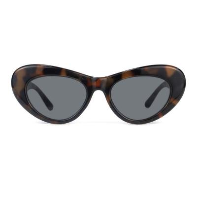 P10740 tortoiseshell (dark brown/amber) cat eye pc/tr90 sunglasses