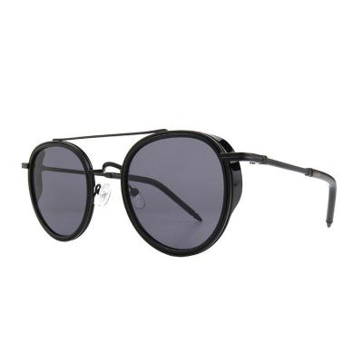 M11003 black round metal sunglasses